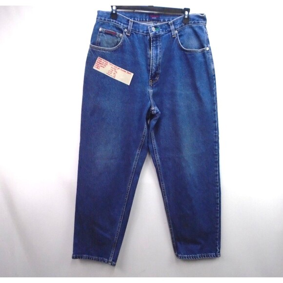 Tommy Hilfiger Vintage 1990 Men FREEDOM JEAN Size 34 x32 Baggy Streetwear USA